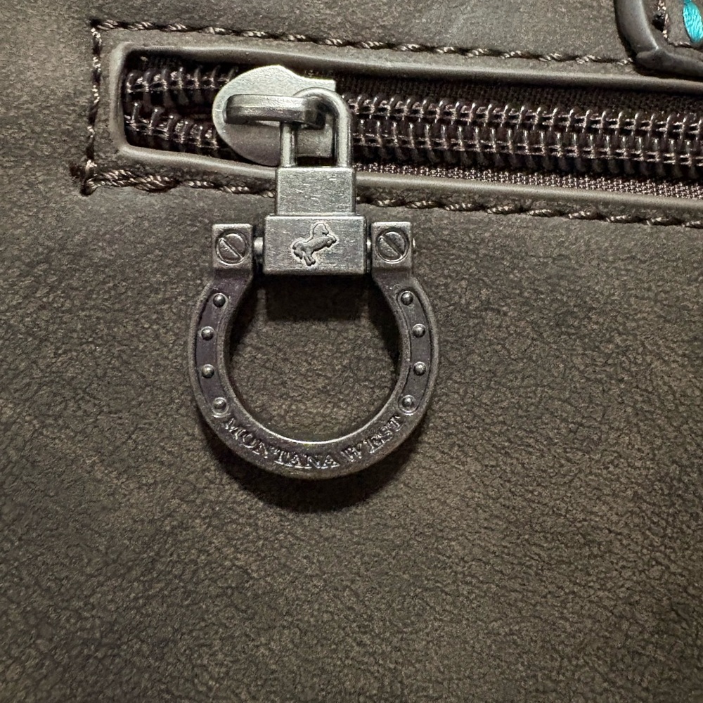 Montana West Brown Fringe Crossbody with Turquoise Accents - Picture 7 of 10